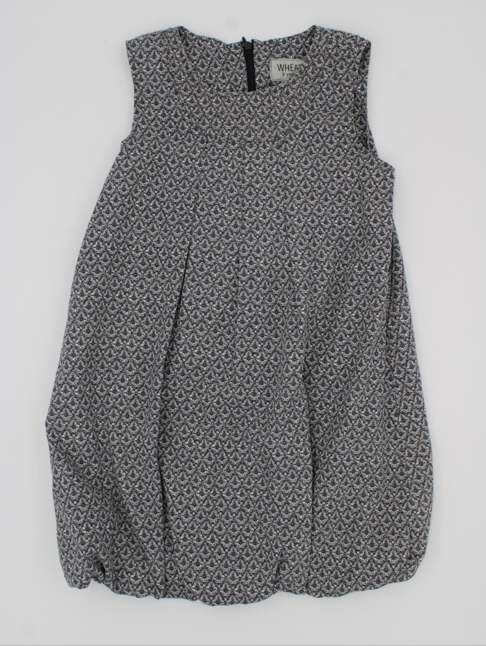 Wheat Danish Design Grey Geometric Sleeveless Dress - Size 6Y